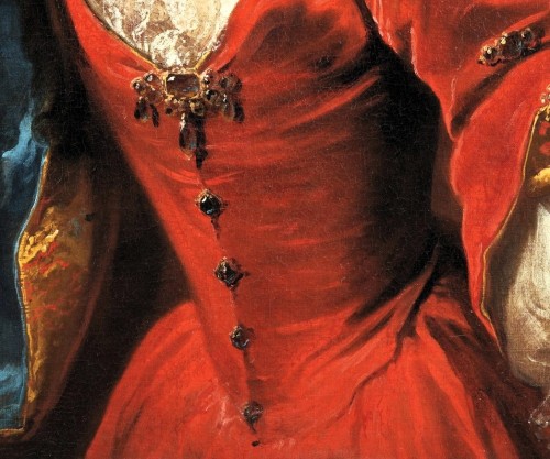 Portrait of a Lady in a Red Dress, Johann Rudolf Huber (668–1748) - Louis XIV